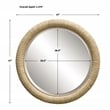 Uttermost Mariner Round Natural Woven Banana and Rattan Mirror in Natural
