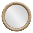 Uttermost Mariner Round Natural Woven Banana and Rattan Mirror in Natural