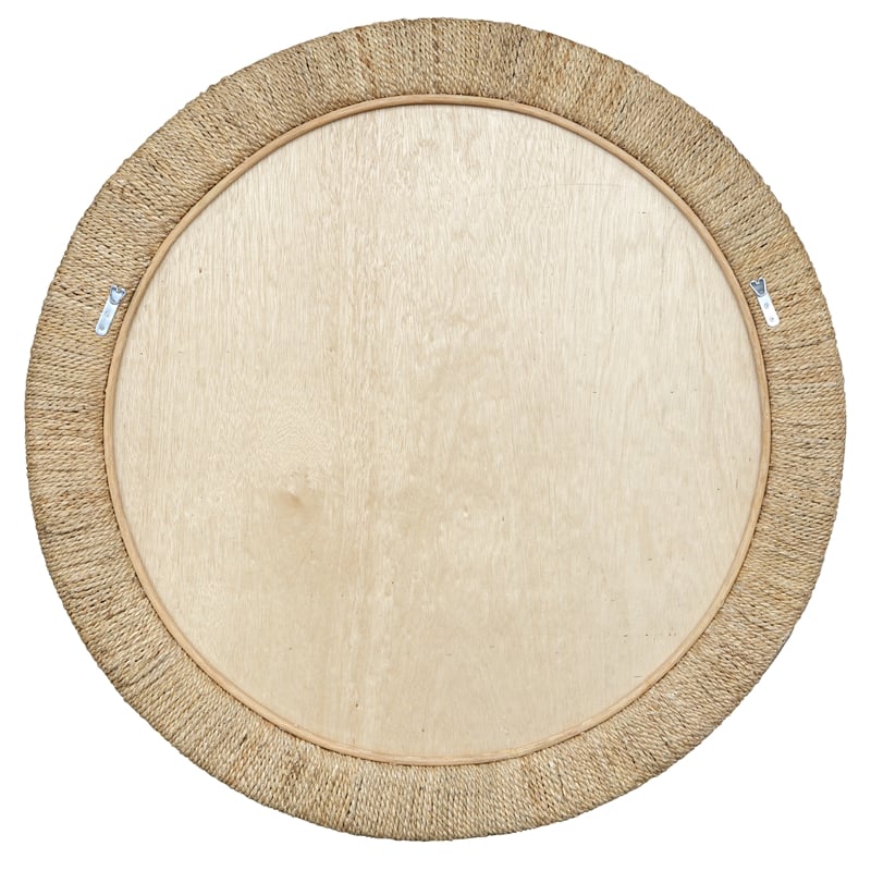Uttermost Mariner Round Natural Woven Banana and Rattan Mirror in Natural