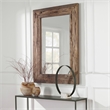Uttermost Rennick Farmhouse Reclaimed Pine Wood Mirror in Natural Finish