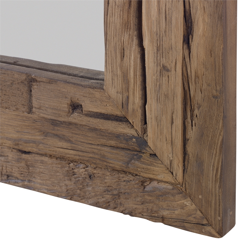 Uttermost Rennick Farmhouse Reclaimed Pine Wood Mirror in Natural Finish