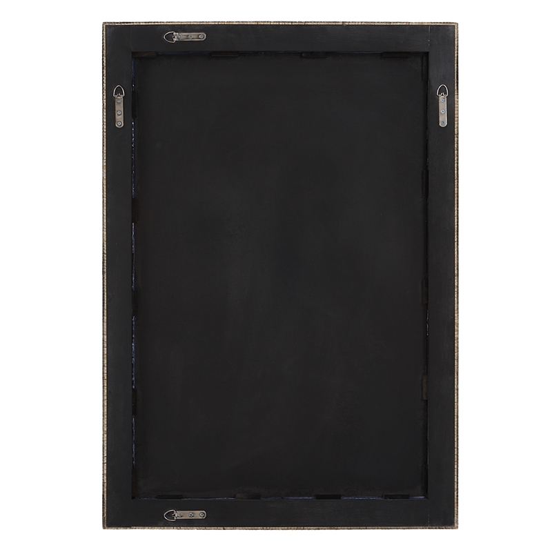 Uttermost Cape Farmhouse Style Rattan and Oak Mirror in White Finish