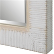 Uttermost Cape Farmhouse Style Rattan and Oak Mirror in White Finish
