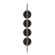 Uttermost Button Contemporary Iron Metal Mirror in Silver Finish