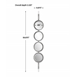 Uttermost Button Contemporary Iron Metal Mirror in Silver Finish