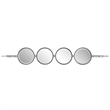Uttermost Button Contemporary Iron Metal Mirror in Silver Finish