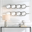 Uttermost Button Contemporary Iron Metal Mirror in Silver Finish