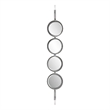 Uttermost Button Contemporary Iron Metal Mirror in Silver Finish