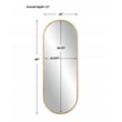 Uttermost Varina Tall Contemporary Iron Metal and MDF Mirror in Gold