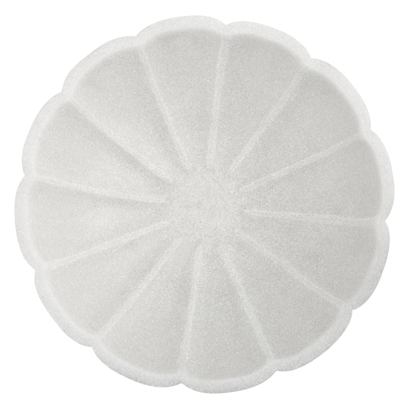 Uttermost Petal Contemporary Style Ricestone Bowl in White Finish
