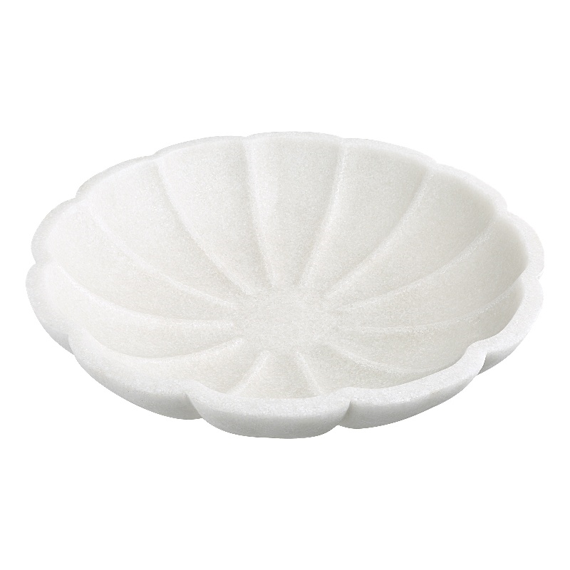 Uttermost Petal Contemporary Style Ricestone Bowl in White Finish