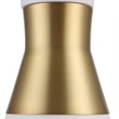 Uttermost 1-Light Contemporary Metal Mini Pendant in Brass/White Finish