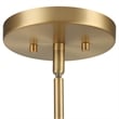 Uttermost 1-Light Contemporary Metal Mini Pendant in Brass/White Finish