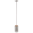 Uttermost Manheim 1-Light Contemporary Metal Cylinder Pendant in Nickel