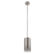 Uttermost Manheim 1-Light Contemporary Metal Cylinder Pendant in Nickel