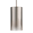 Uttermost Manheim 1-Light Contemporary Metal Cylinder Pendant in Nickel