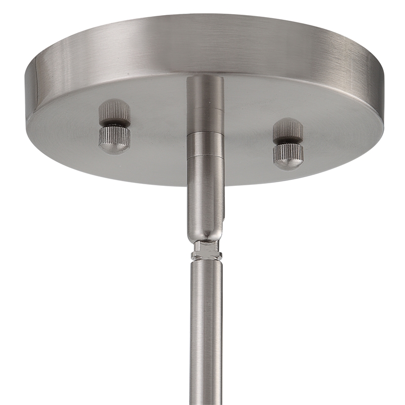 Uttermost Manheim 1-Light Contemporary Metal Cylinder Pendant in Nickel