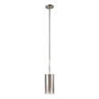 Uttermost Manheim 1-Light Contemporary Metal Cylinder Pendant in Nickel