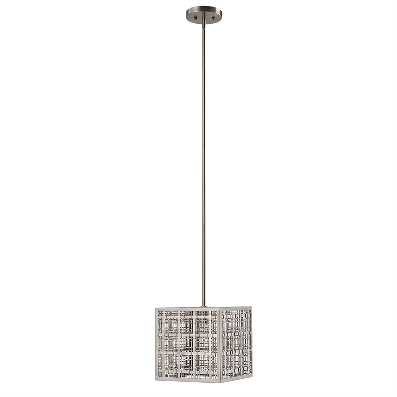 Uttermost Pendleton 1-Light Contemporary Metal Pendant in Nickel