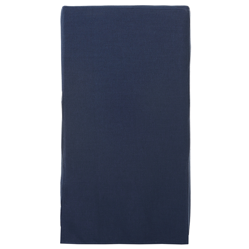 Uttermost Coley Farmhouse Style Wood and Fabric Armless Chair in Blue