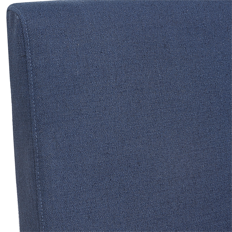 Uttermost Coley Farmhouse Style Wood and Fabric Armless Chair in Blue