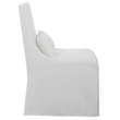 Uttermost Coley Contemporary Style Wood and Fabric Armless Chair in White
