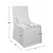 Uttermost Coley Contemporary Style Wood and Fabric Armless Chair in White