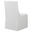 Uttermost Coley Contemporary Style Wood and Fabric Armless Chair in White