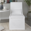 Uttermost Coley Contemporary Style Wood and Fabric Armless Chair in White
