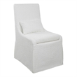 Uttermost Coley Contemporary Style Wood and Fabric Armless Chair in White