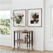 Uttermost Kentmore Contemporary Iron Metal and Glass Bar Cart in Black/Gold