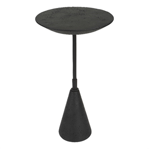 Uttermost Midnight Contemporary Steel Metal Accent Table in Black