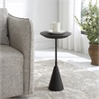 Uttermost Midnight Contemporary Steel Metal Accent Table in Black