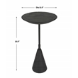 Uttermost Midnight Contemporary Steel Metal Accent Table in Black