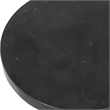 Uttermost Bead Contemporary Marble and Iron Metal Drink Table in Black