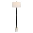 Uttermost Miraz Contemporary Iron and Marble Floor Lamp in Black Finish