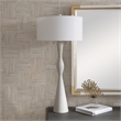 Uttermost Sharma Transitional Rice Resin and Iron Metal Table Lamp in White