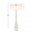 Uttermost Sharma Transitional Rice Resin and Iron Metal Table Lamp in White