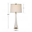 Uttermost Marille Transitional Rice Resin and Iron Metal Table Lamp in White