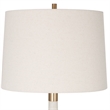 Uttermost Marille Transitional Rice Resin and Iron Metal Table Lamp in White