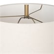 Uttermost Marille Transitional Rice Resin and Iron Metal Table Lamp in White