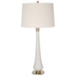 Uttermost Marille Transitional Rice Resin and Iron Metal Table Lamp in White