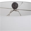 Uttermost Timber Contemporary Cotton and Resin Iron Table Lamp in White