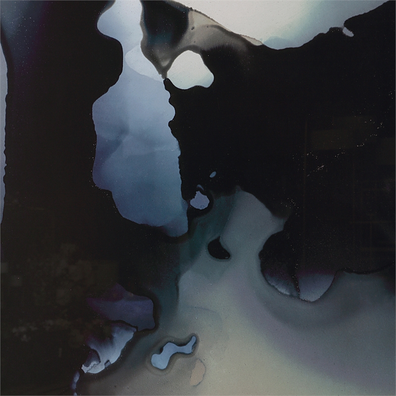 Uttermost Telescopic Abstract Framed Prints in Black/Blue/Brown/White (Set of 2)