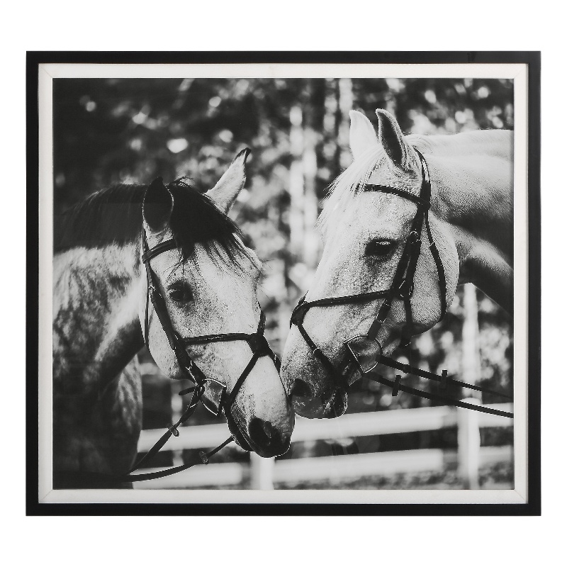 Uttermost Apple Of My Eye Wood and Linen Framed Print in Black/White