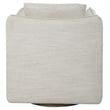 Uttermost Corben Farmhouse Wood and Fabric Swivel Armchair in Off White