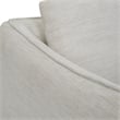 Uttermost Corben Farmhouse Wood and Fabric Swivel Armchair in Off White