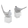 Uttermost Better Together Polyresin Bird Sculptures in Gray/Silver (Set of 2)