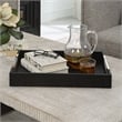 Uttermost Wessex Contemporary MDF Wood and Faux Shagreen Tray in Black