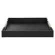 Uttermost Wessex Contemporary MDF Wood and Faux Shagreen Tray in Black